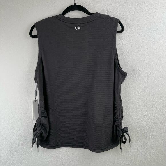 Calvin Klein Performance Bundle of 2 Black Side Tie Activewear Tops Plus 1X NWT - Picture 11 of 16